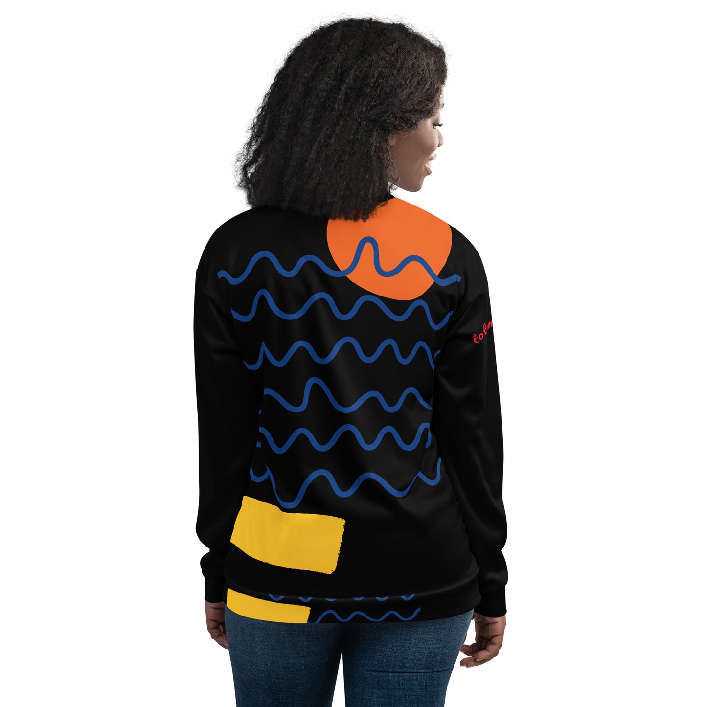 Totomatodomo Logosu - Unisex Siyah Bomber Ceket