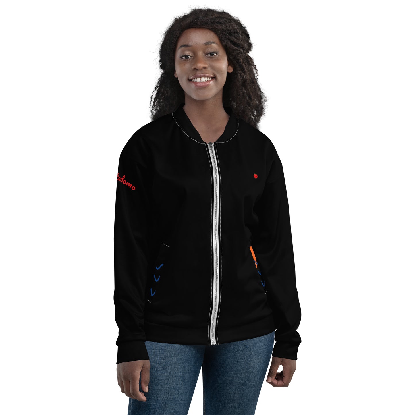 Totomatodomo Logosu - Unisex Siyah Bomber Ceket