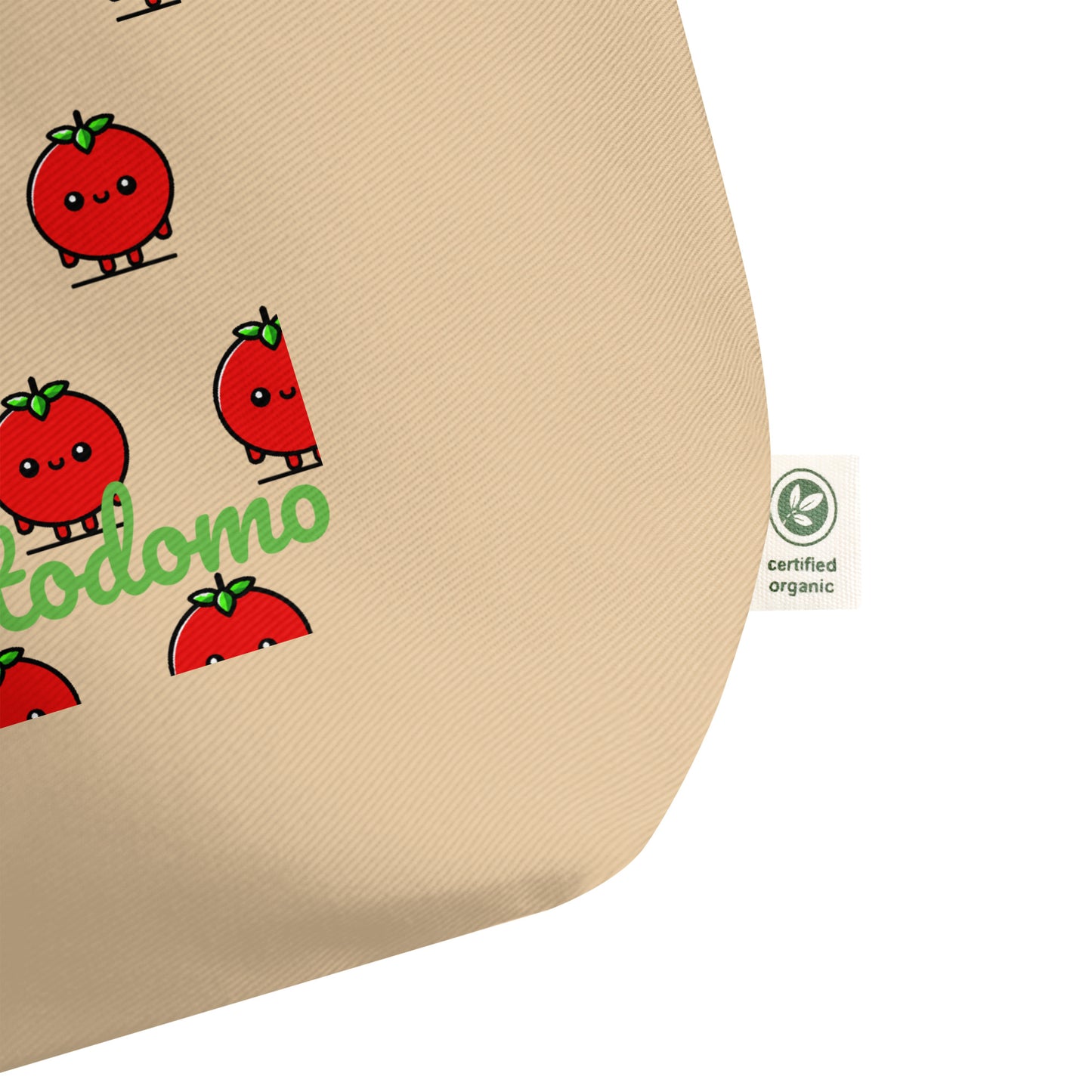 Totomatodomo Logo - Organik Pamuk Bez Çanta (Büyük Boy)