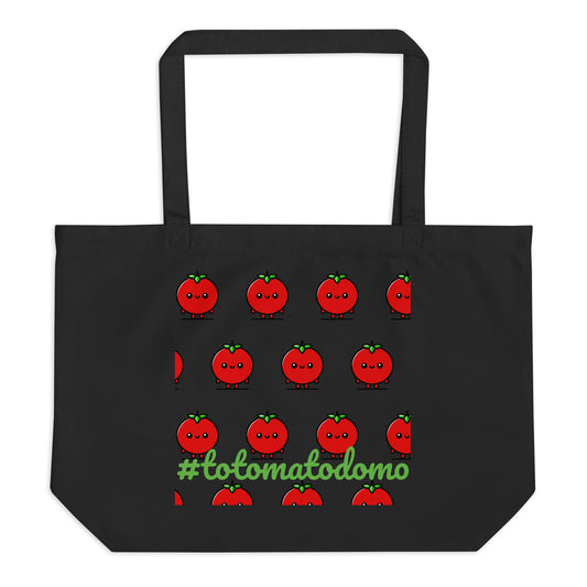 Totomatodomo Unisex Organic Cotton Logo Tote Bag - Raining Tomatoes