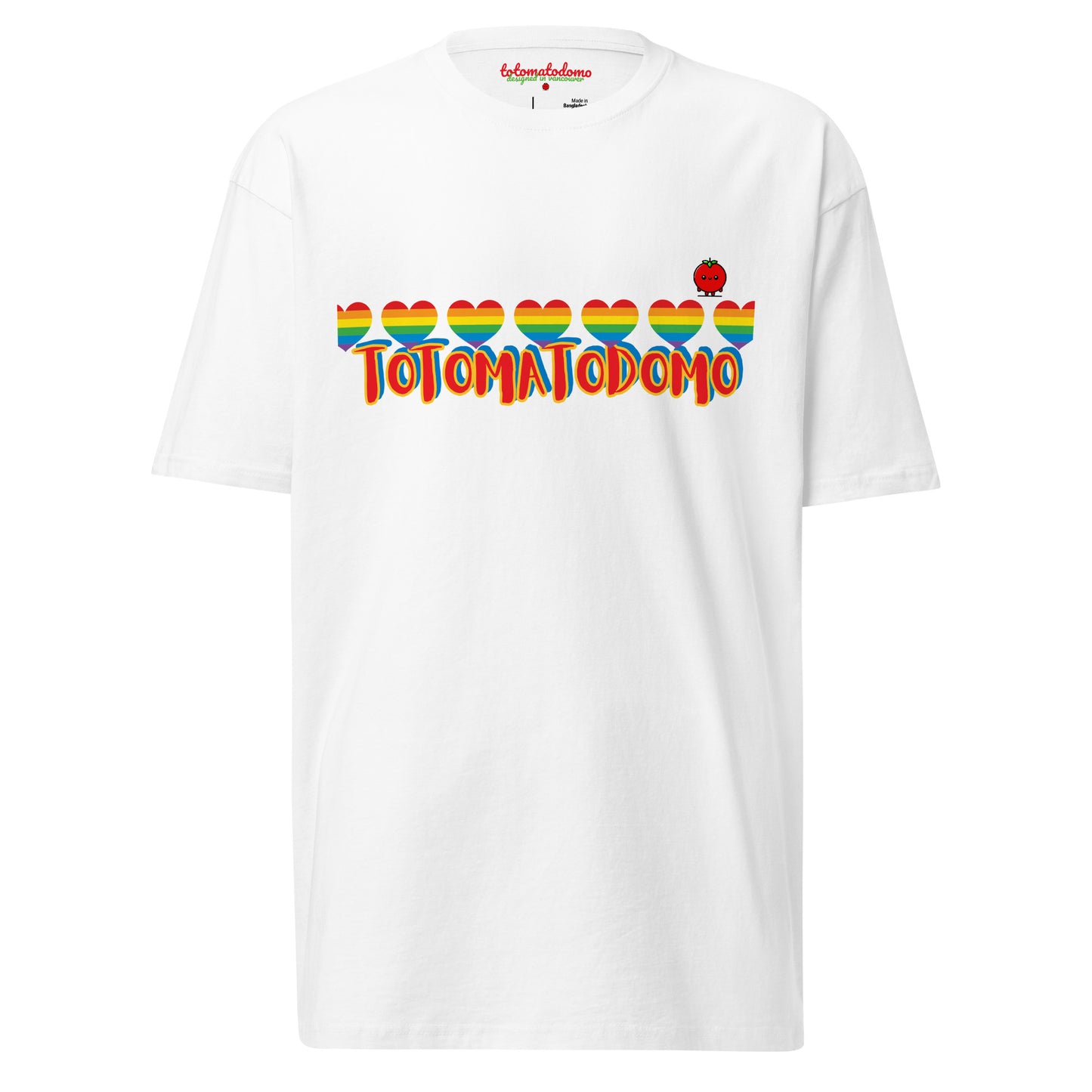 Totomatodomo Limited Edition Unisex Pride Hearts Premium Tee