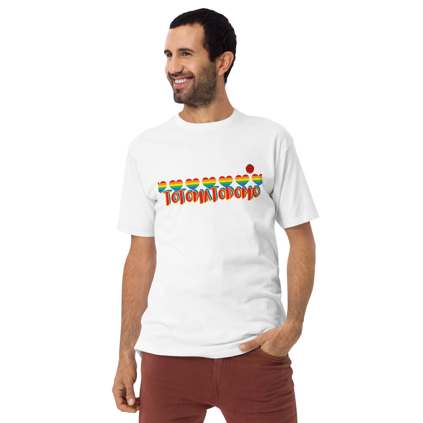 Totomatodomo Limited Edition Unisex Pride Hearts Premium Tee