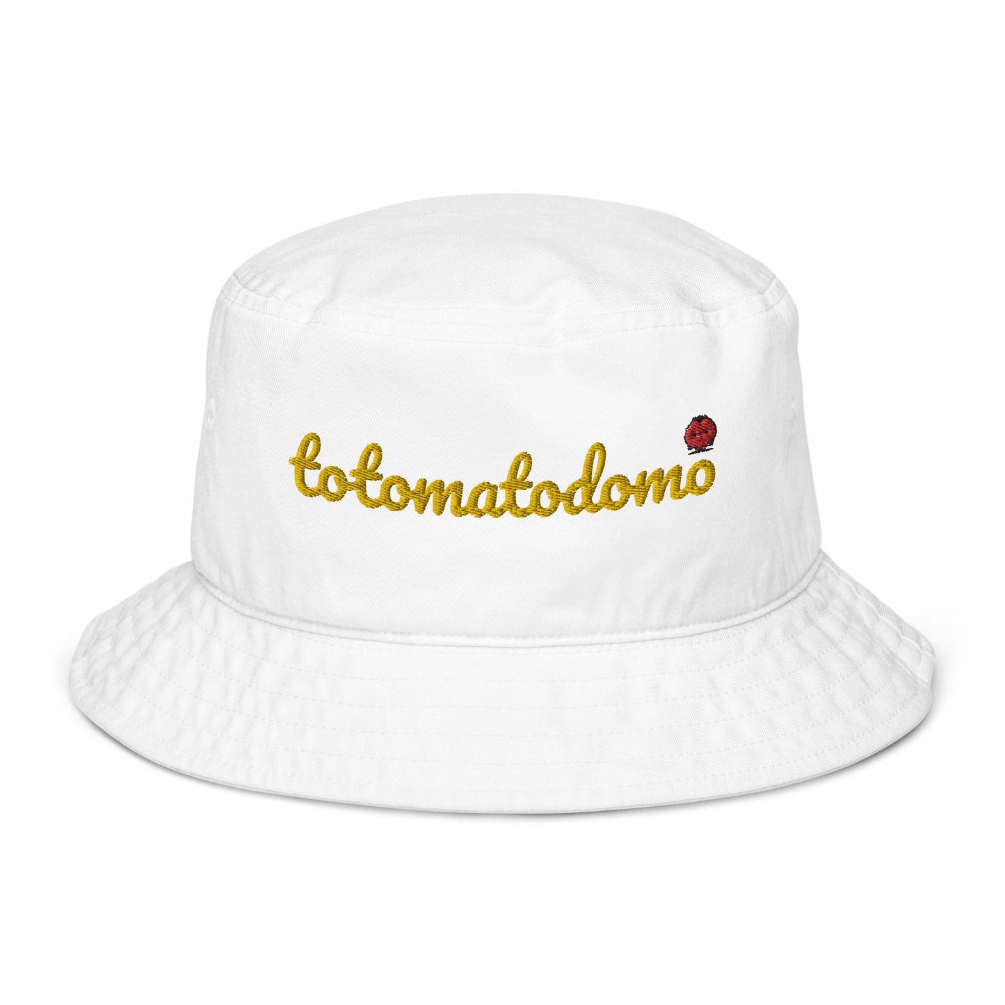 Totomatodomo Embroidered Unisex Organic Cotton Bucket Hat