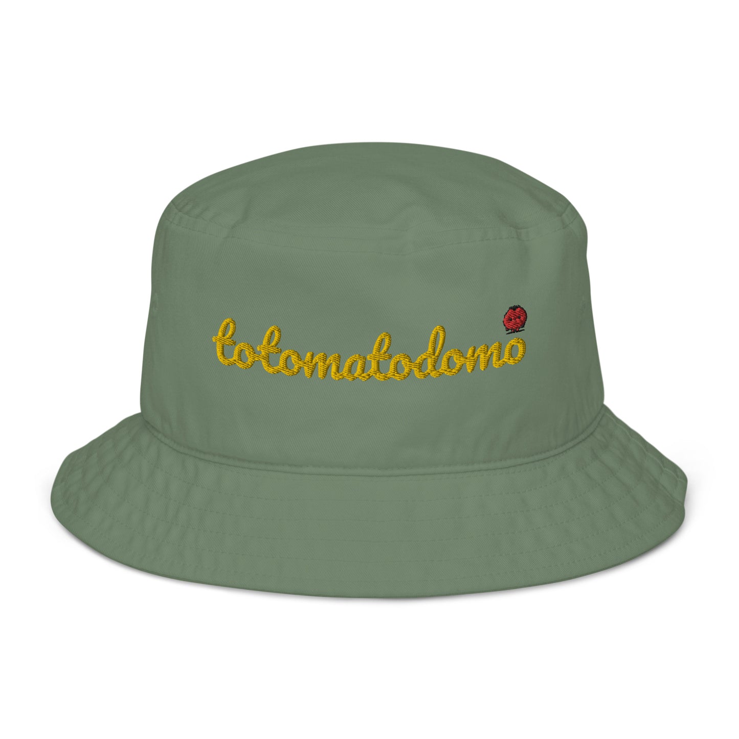 Totomatodomo Embroidered Unisex Organic Cotton Bucket Hat