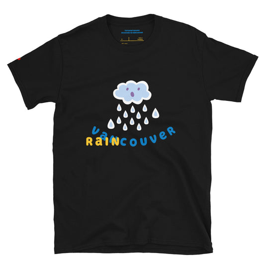 Totomatodomo Unisex Raincouver T-Shirt | Vancouver Rain Cloud Design