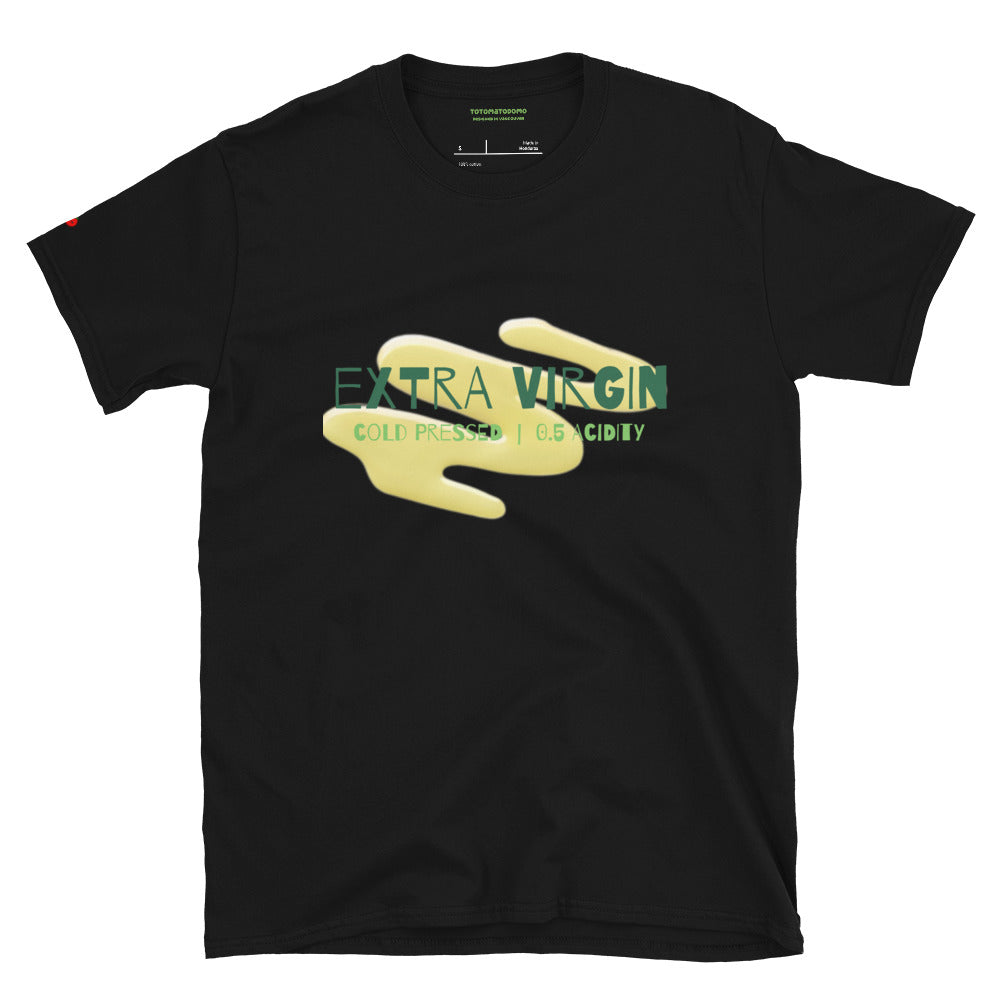 Totomatodomo Unisex 'Extra Virgin' Olive Oil T-Shirt | Soft Cotton Tee