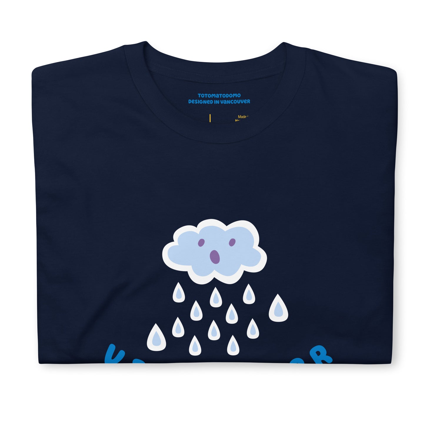 Totomatodomo Unisex Raincouver T-Shirt | Vancouver Rain Cloud Design