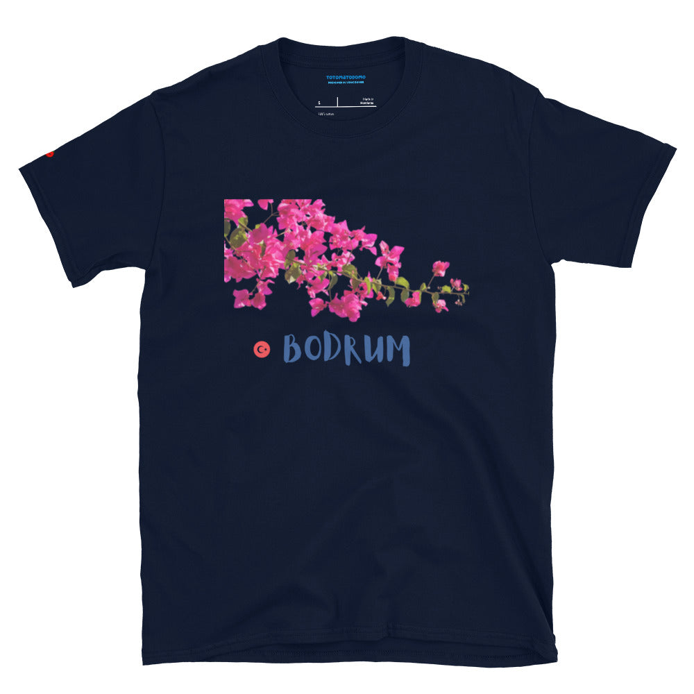 Totomatodomo Unisex 'Bodrum' T-Shirt | Bougainvillea Design