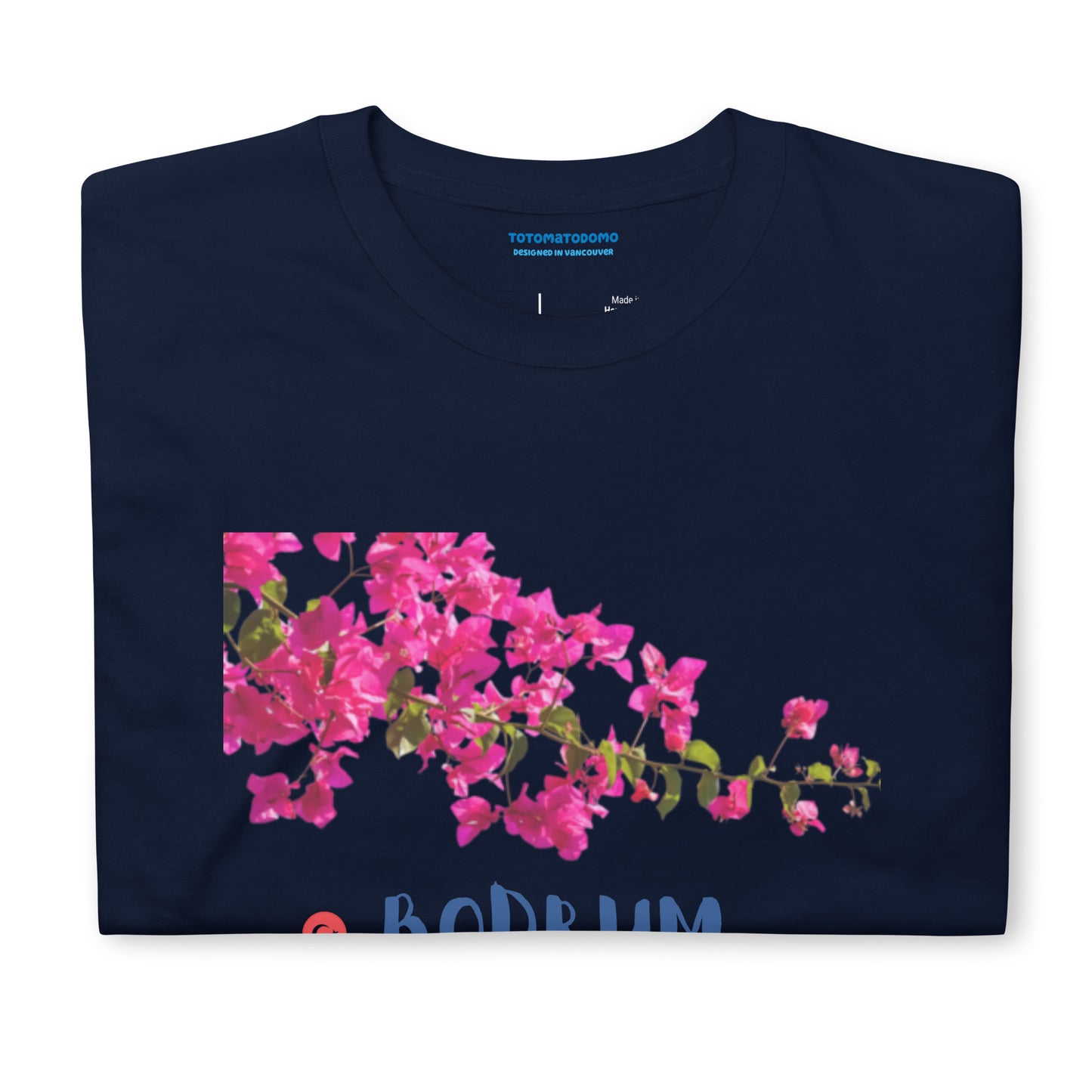 Totomatodomo Unisex 'Bodrum' T-Shirt | Bougainvillea Design