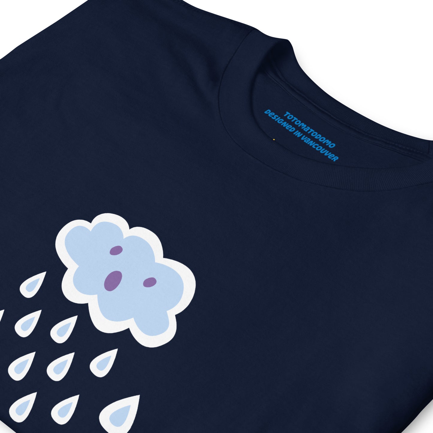 Totomatodomo Unisex Raincouver T-Shirt | Vancouver Rain Cloud Design