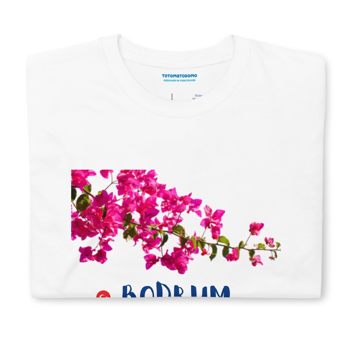 Totomatodomo Unisex 'Bodrum' T-Shirt | Bougainvillea Design