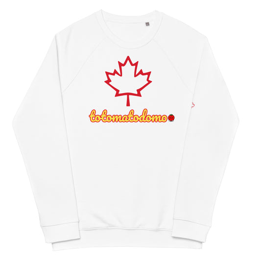 Totomatodomo Canada Unisex Organic Cotton Raglan Sweatshirt