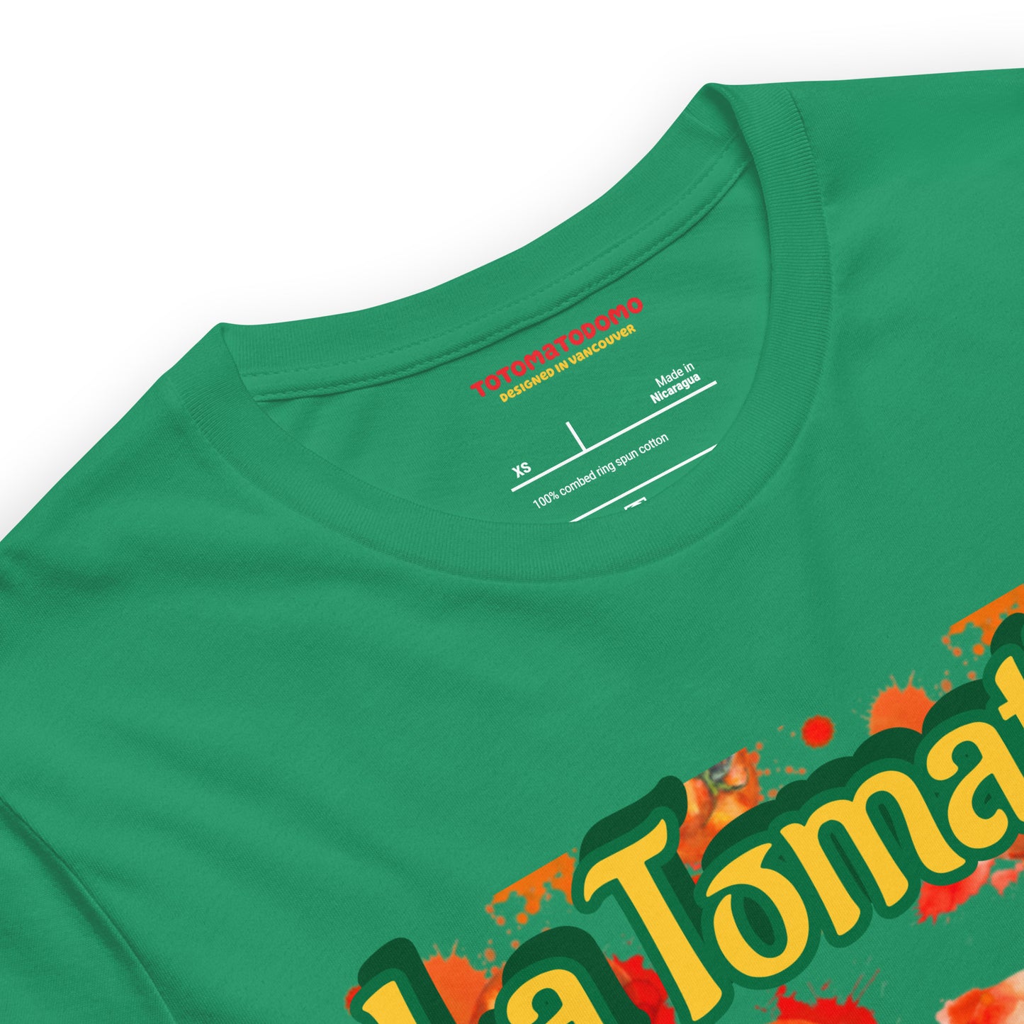 "La Tomatina Fiesta" Women's Organic Cotton T-Shirt - Green | Limited Edition