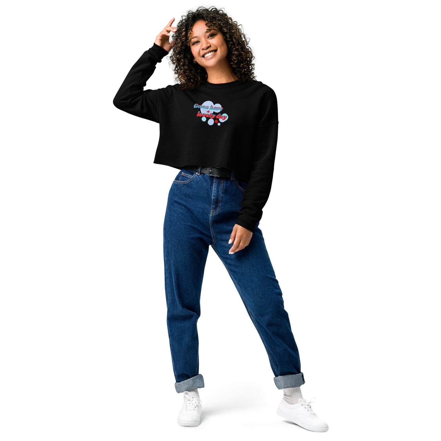 Totomatodomo 'Gona Have a Good Day' Cropped Fleece Sweatshirt